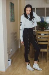 Casual OOTD: Lace Up Joggers 
