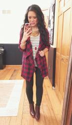 Flannel cardigan