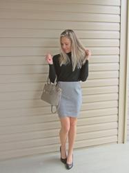 THE RIBBED ASYMMETRICAL MINI SKIRT