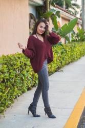 Casual in Maroon