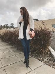 diy faux fur cardigan