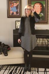 A Versatile Tunic Dress Layered for Winter in Seattle