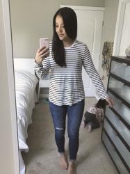 REVIEWS: Faux Leather Jackets Under $50, Striped Tee, Nike Tanjuns