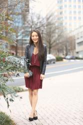 The Pleated Minidress: V-day Edition