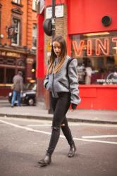 RIPPED JEANS, BOMBER JACKET