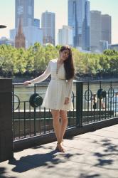 White lace dress