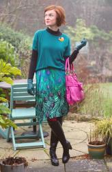 Wear a Wrap Dress as a Skirt | Peacock, Teal and Hot Pink!