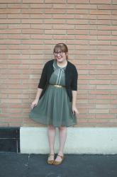 Apricity Eve Dress + Brown Wedges