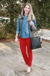 Red Jeans and Chambray & Confident Twosday Linkup