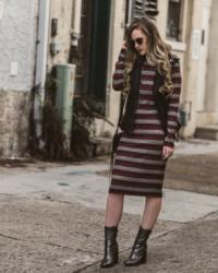 Striped Midi