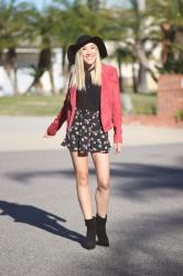 Moto Jacket and Floral Print for Valentine's Day