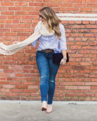 Blue Striped Blouse