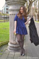 BLUE VELVET DRESS