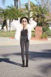 Styling a Shaggy Faux Fur Jacket 