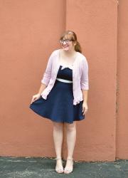 Monteau Dress + Pink Cardigan