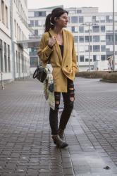 Mustard Maxi Blazer