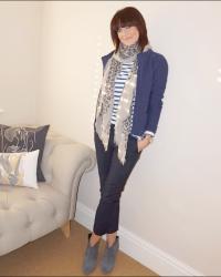Taking A Look At Mango + WIWT - Pattern Clashing In All Blue