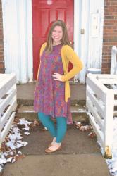 Create28 and New Year Styled: Over-Layerd Mustard Cardigan
