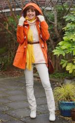 Bright & Light Spring Colours when it's Wet & Cold | Orange & Cream