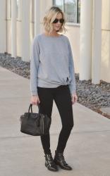 Knotted Grey Sweatshirt