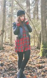 ► In the woods with the lumberjack.