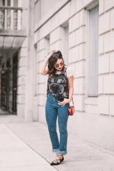 Casual LACE CAMI over WHITE TEE