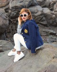 JEANS BLANCOS-look navy