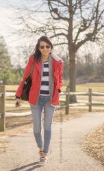 Bright Red + Rugby Stripes