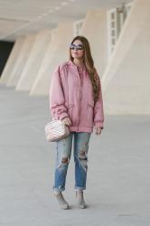 pink bomber jacket