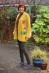 How to Wear Ugly Clothes! Wallabees and a Hand-Knitted Cardigan.