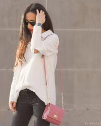 Un look para la oficina oversize: Blazer, Camisa blanca y jeans 