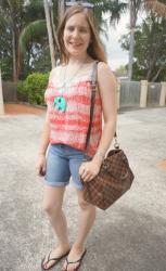 Heatwave Style: Printed Tanks, Denim Shorts and Cross Body Bags