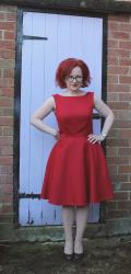 The Red Wool Dress And The Little Featherweight