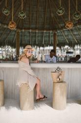 Piña Coladas in the Cabana in Cabo