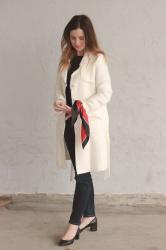 Chloe Scalloped Pumps, Gucci Scarf & Banana Republic Coat