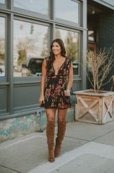 Rose Printed Dress