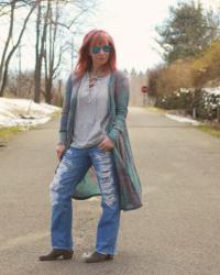 Tie Dye Duster & Lace Up Hoodie: A Little Bit Unusual