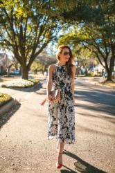 Printed Midi Dress