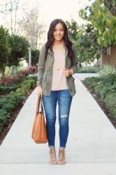 Strappy Shoes and Blush Tops