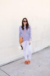 Blue and White Stripe