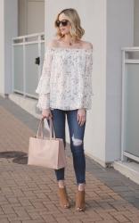 Floral Off The Shoulder Top