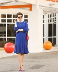 illusions | wool flutter skirt dress