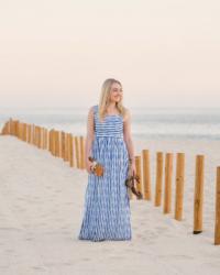 Striped Maxi Dress at Sunset