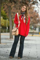 RED OVERSIZED SWEATER