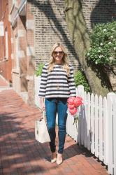 Spring Stripes & Peonies