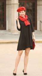 french chic – little black dress X red accents