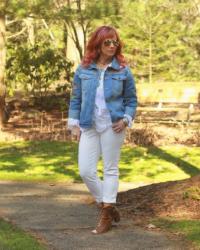 White Jeans & Embroidered Denim Jacket: Shopping And Brownies