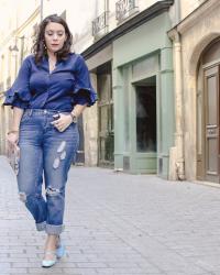 ❤ |#Look|: Femme aux volants, et babies blue