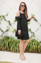 Black Cold Shoulder Dress