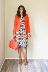 Standard Size Midi Dress and Blazer